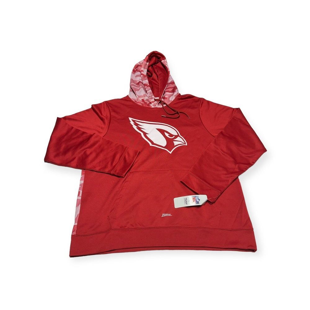 NWT Zubaz Arizona Cardinals NFL Men's Red Pullover Hoodie Sweatshirt Size L‎